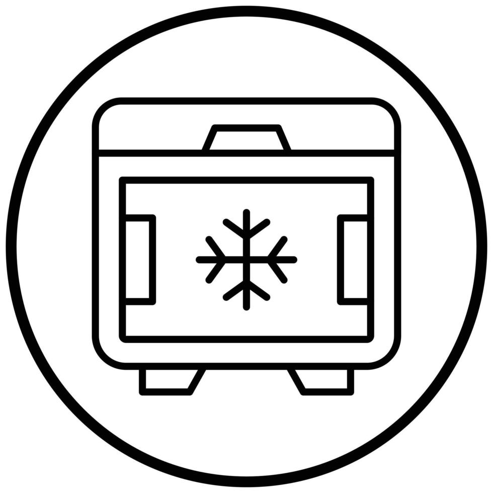 Deep Freezer Icon Style vector