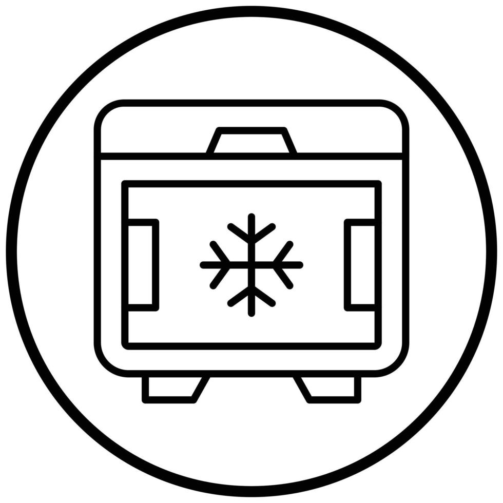 Deep Freezer Icon Style vector