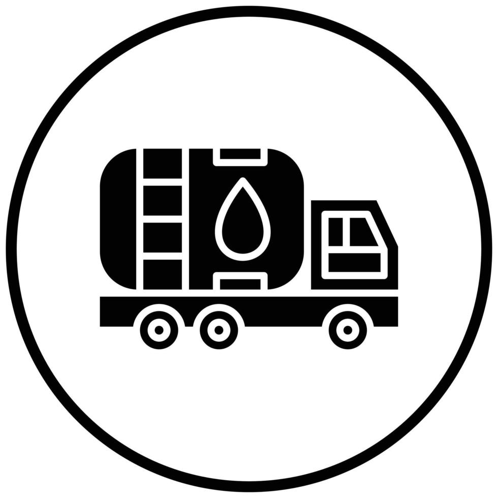 Oil Truck Icon Style vector