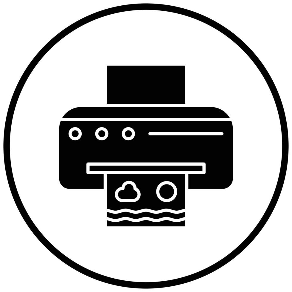 Printer Icon Style vector