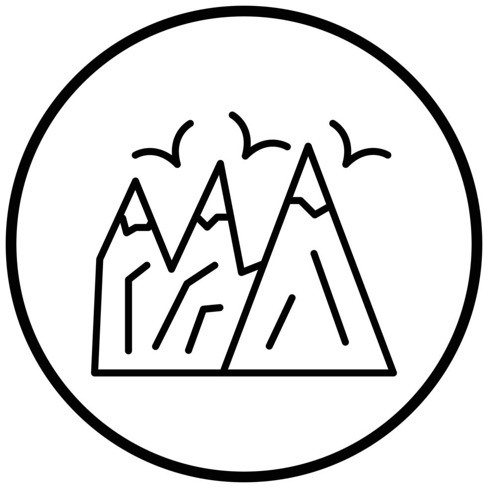 Mountains Icon Style vector
