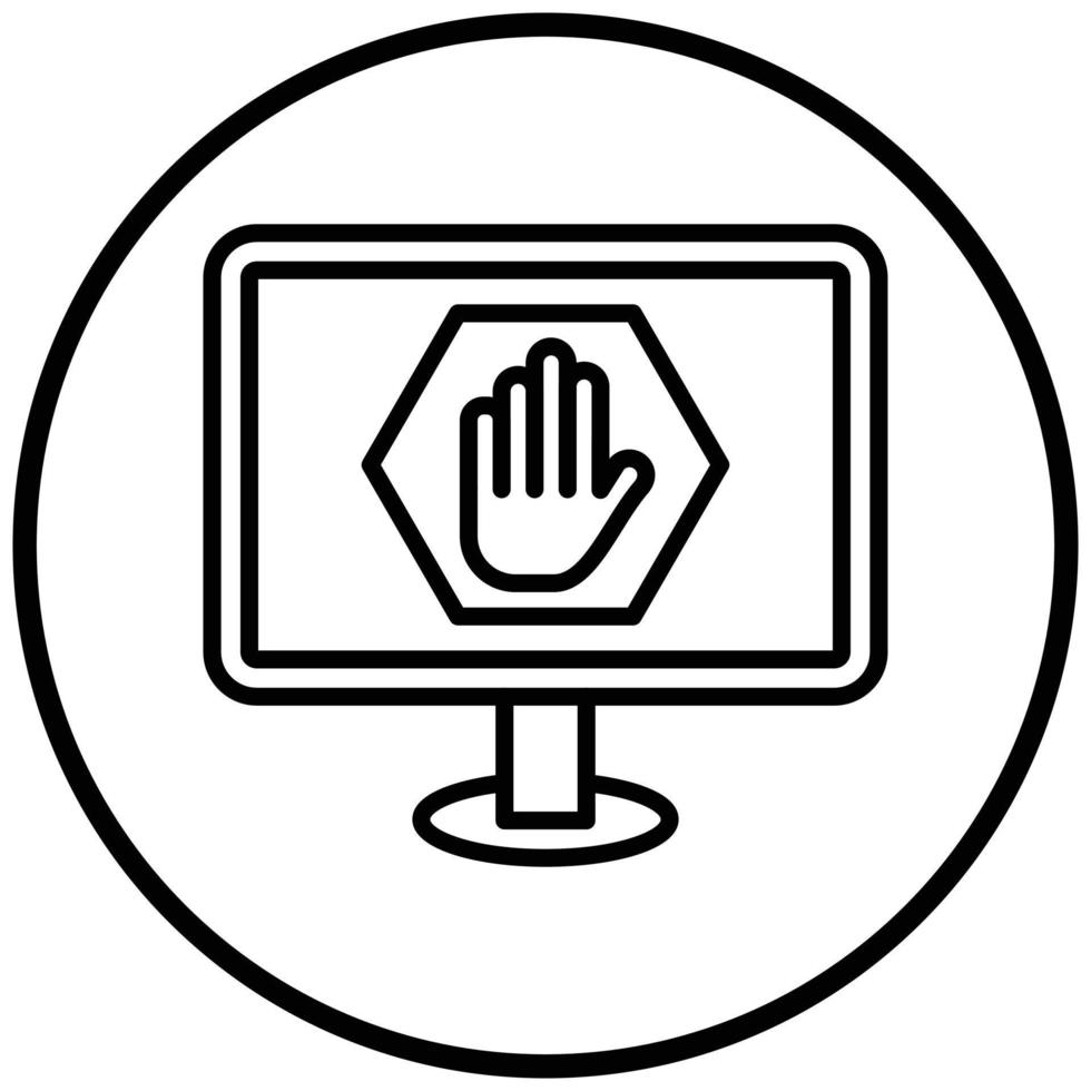 Ad Blocker Icon Style vector
