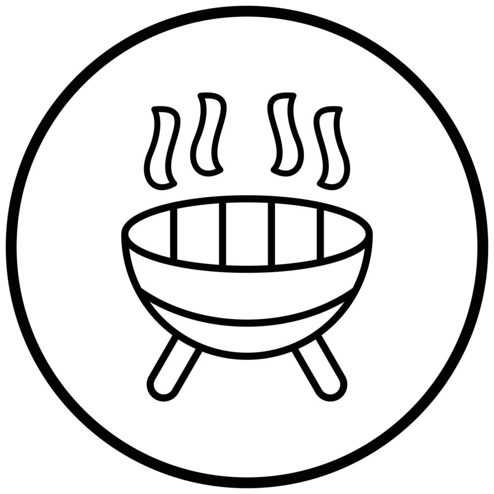 BBQ Grill Icon Style vector