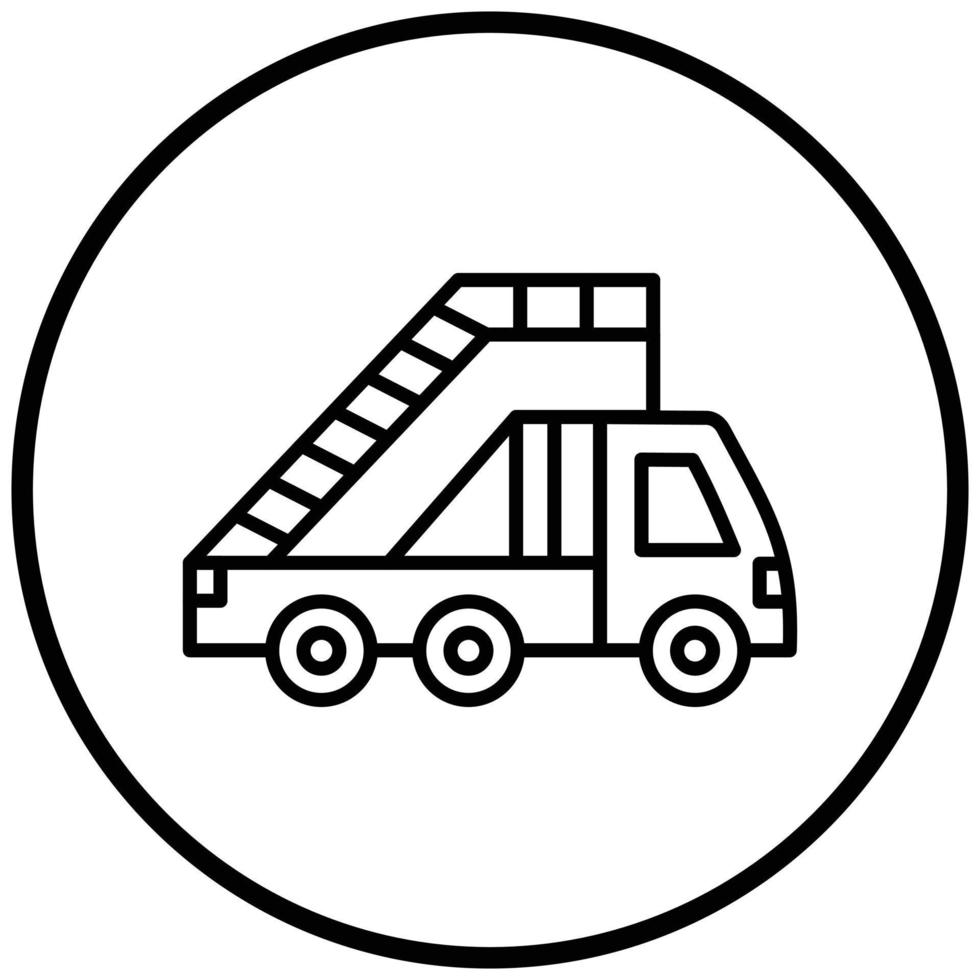 Ladder Truck Icon Style vector