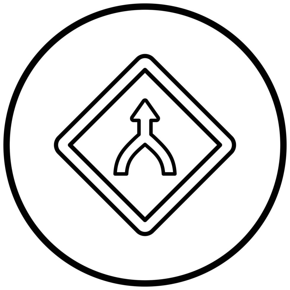 Converging Road Icon Style vector