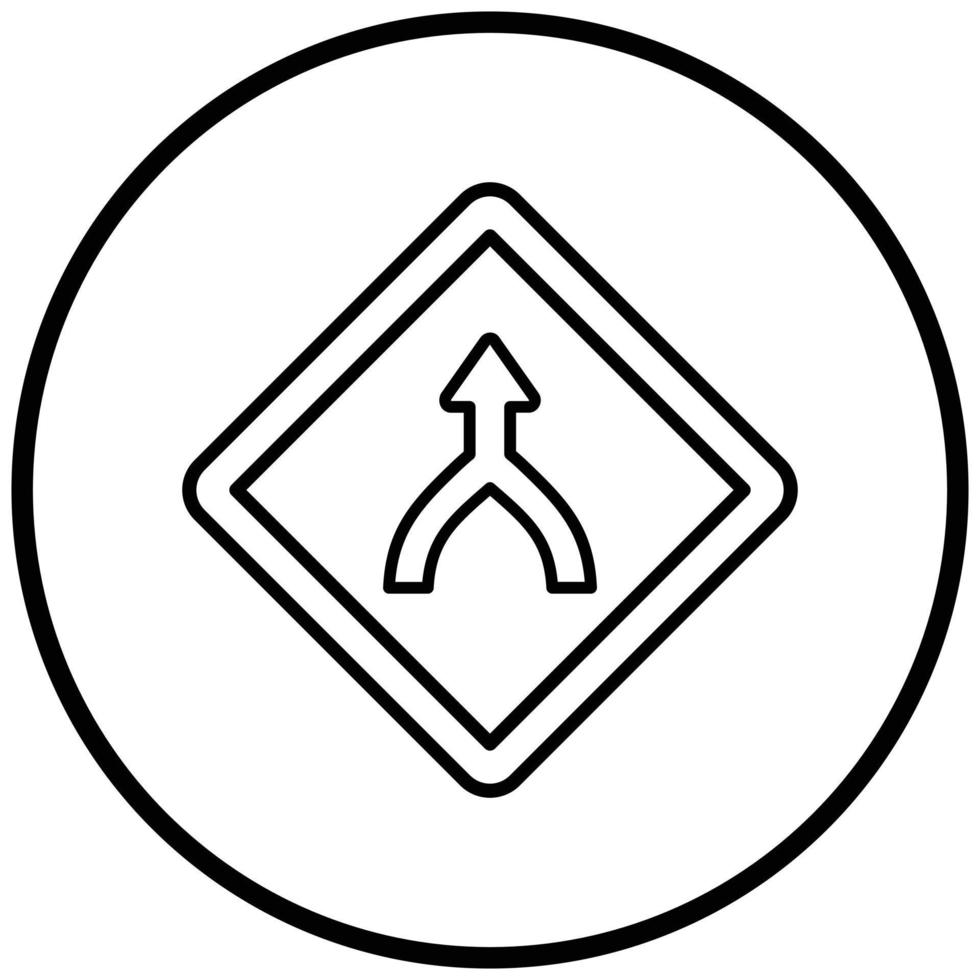 Converging Road Icon Style vector