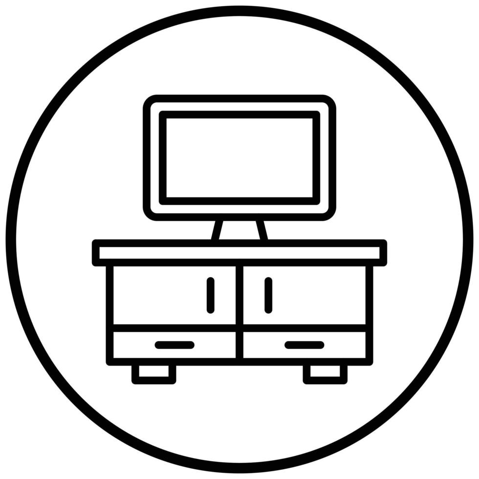 Tv Table Icon Style vector