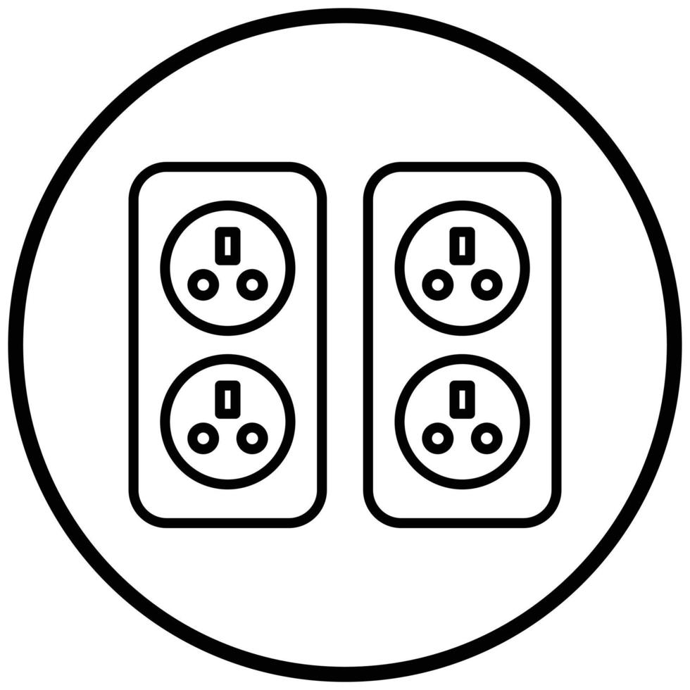 Wall Socket Icon Style vector