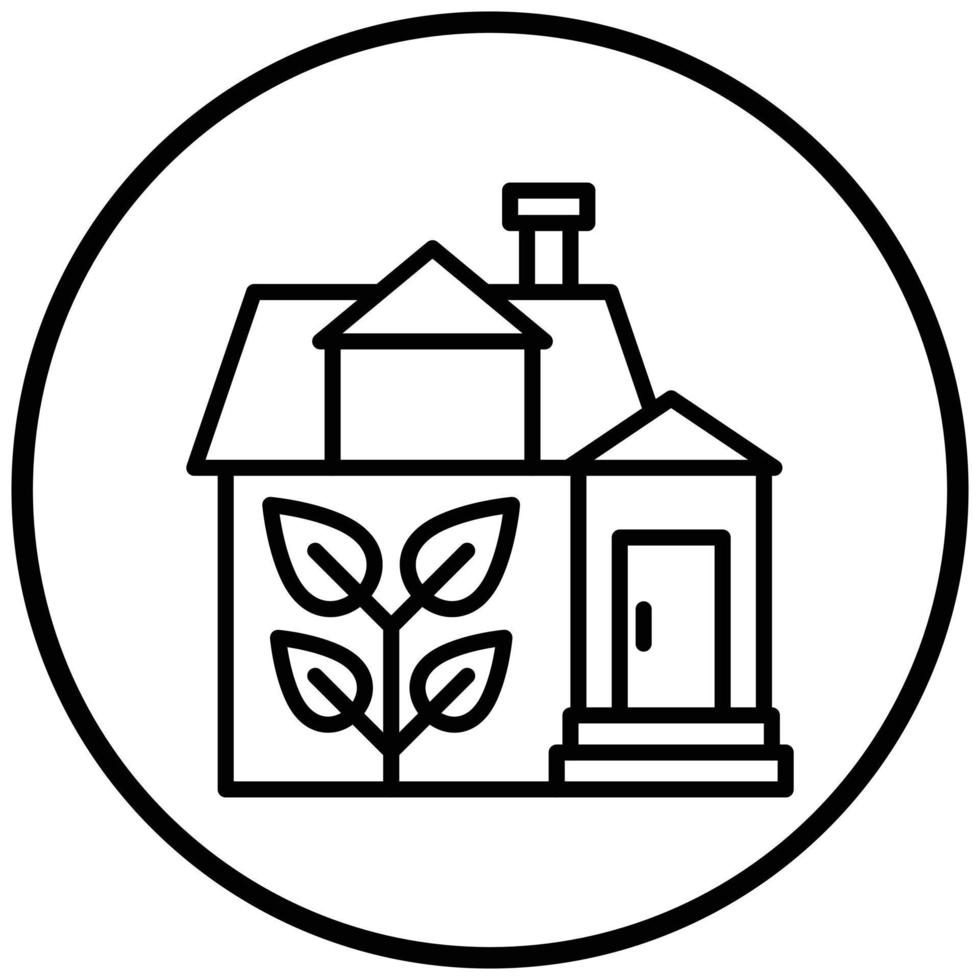 Eco House Icon Style vector