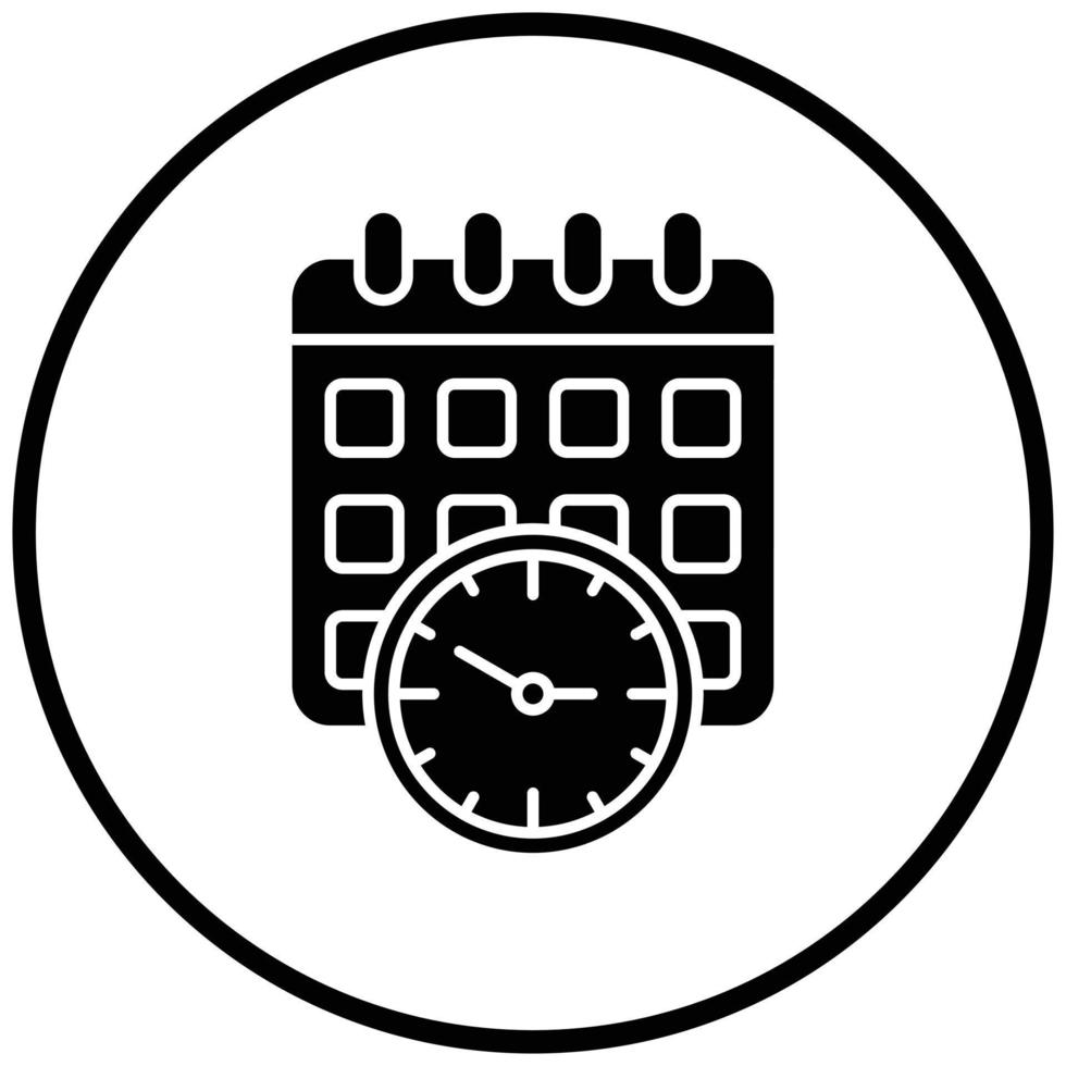 estilo de icono de horario vector