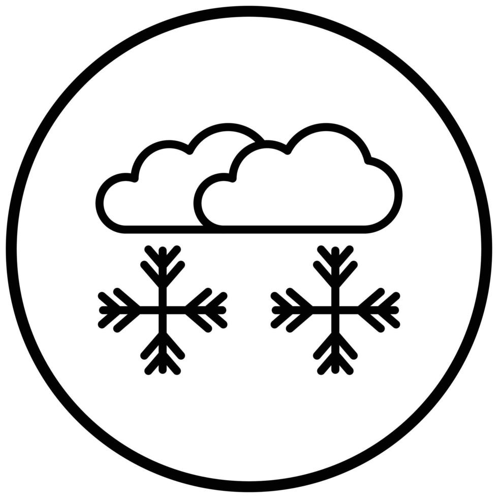 Snowstorm Icon Style vector