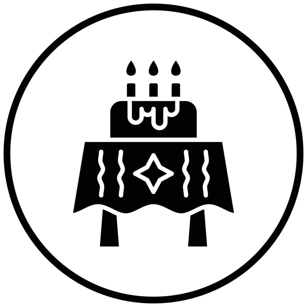 Birthday Table Icon Style vector