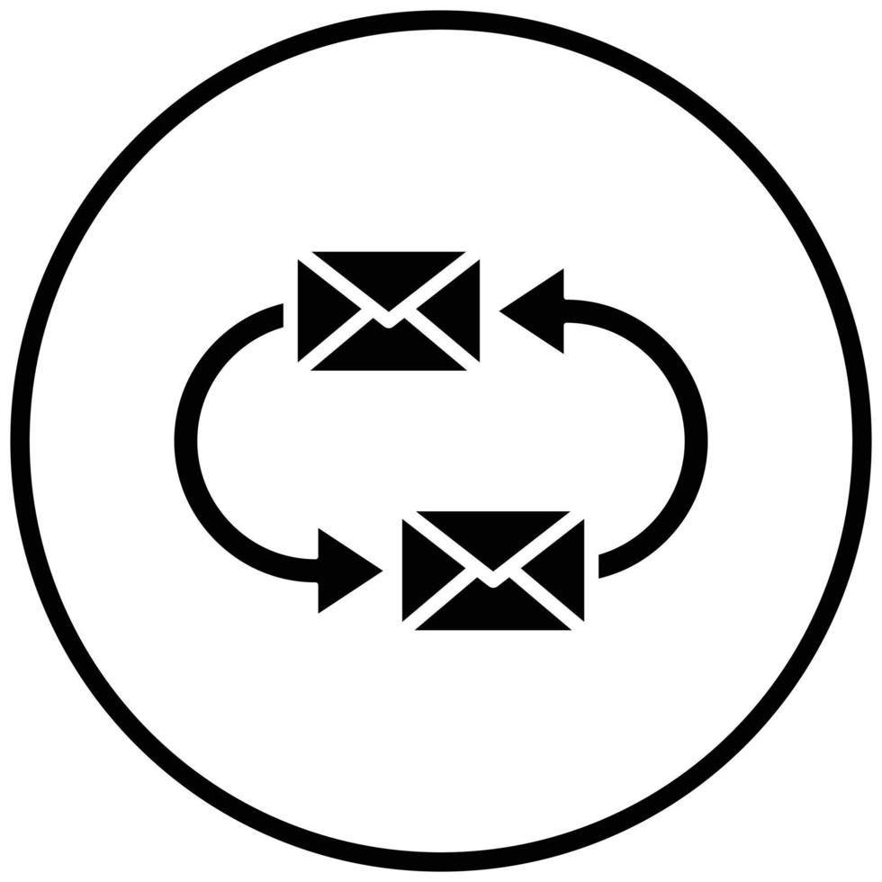 Exchange Mails Icon Style vector