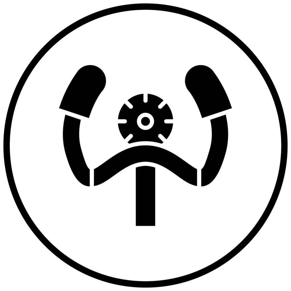 Aeroplane Steering Wheel Icon Style vector