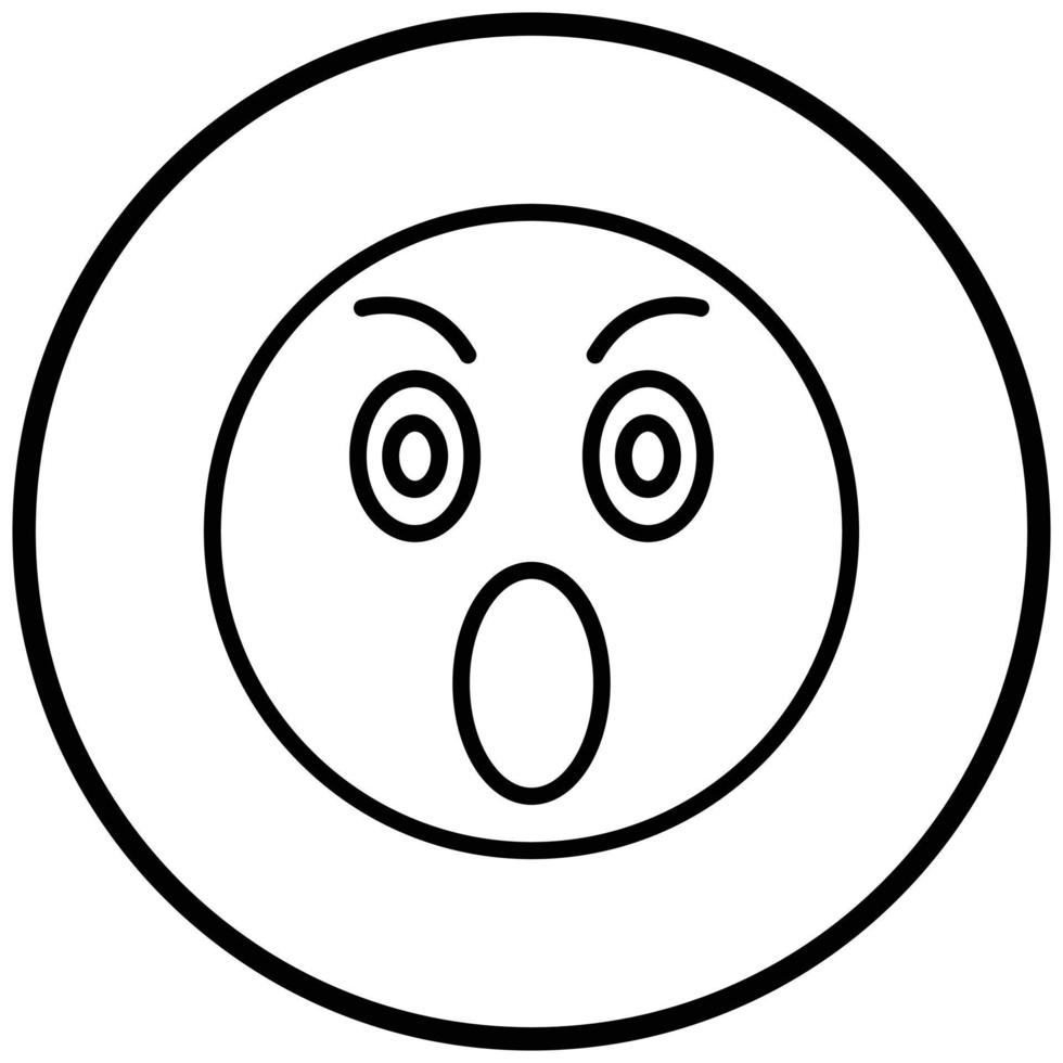 Surprised Icon Style vector