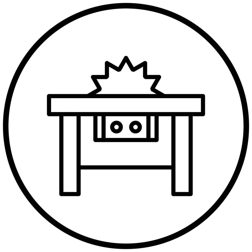 Table Saw Icon Style vector