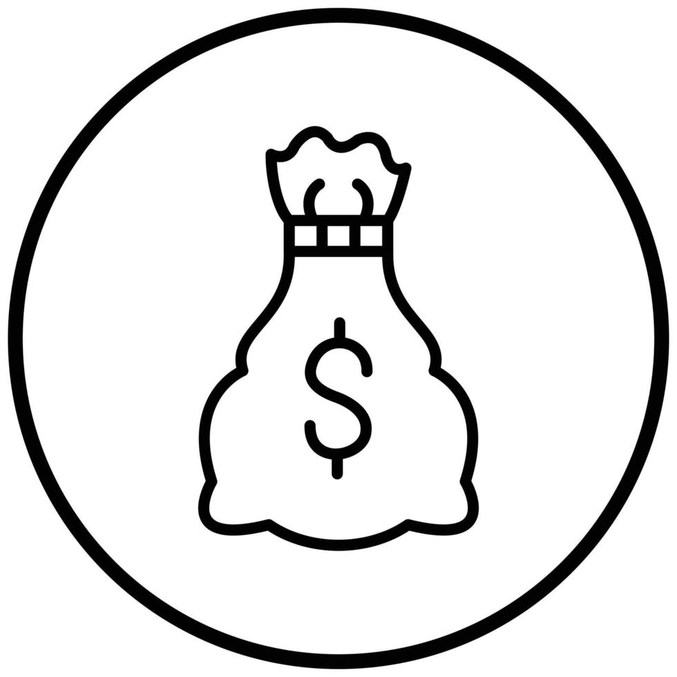 Money Bag Icon Style vector