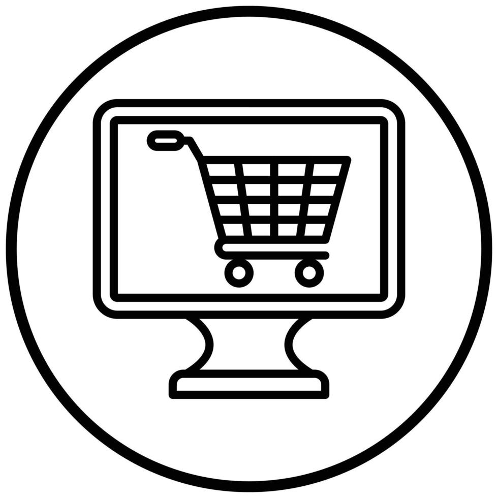 Online Shopping Icon Style vector