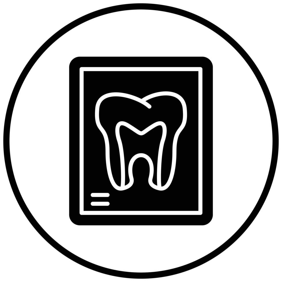 Tooth Xray Icon Style vector