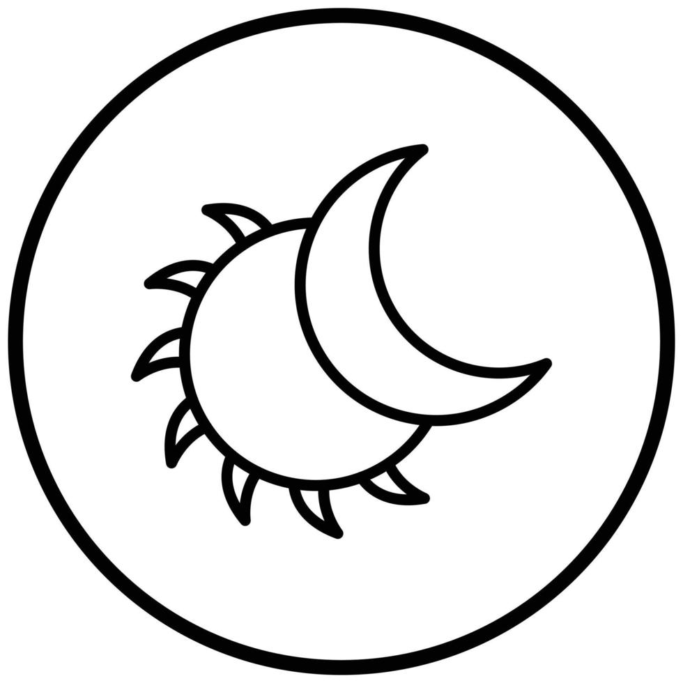 estilo de icono de eclipse vector