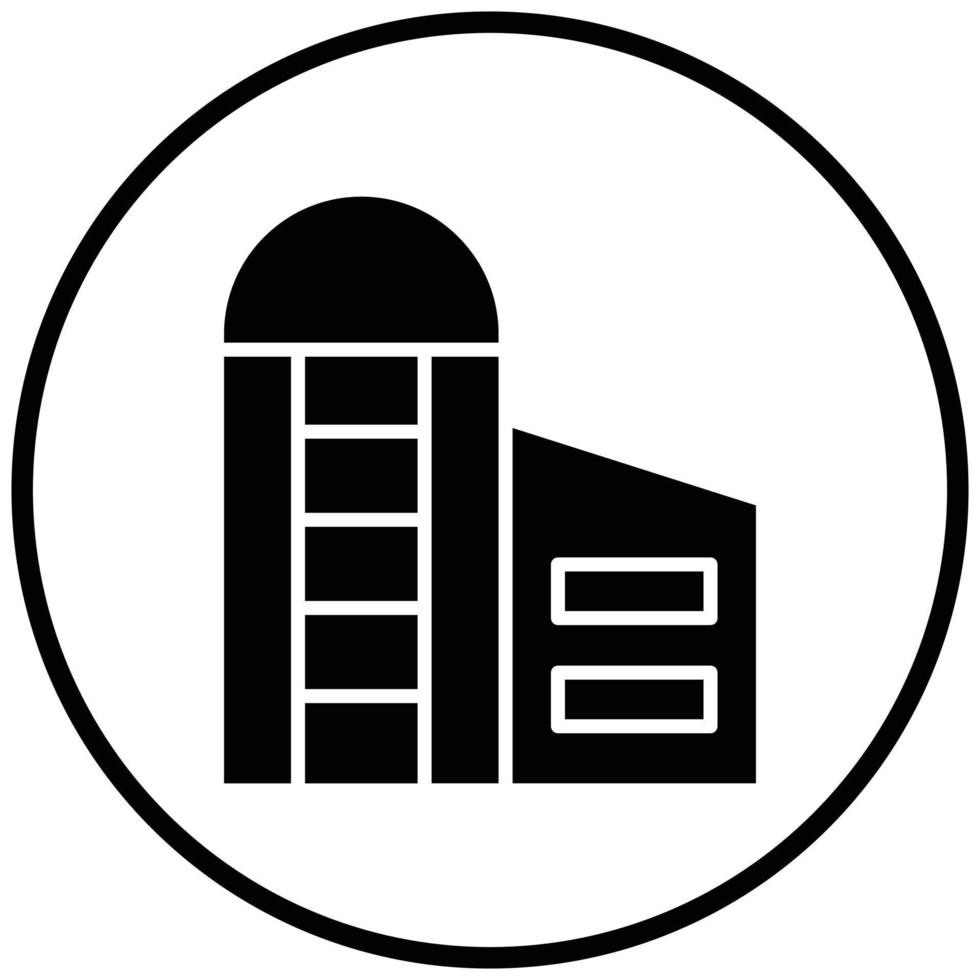 estilo de icono de silo vector