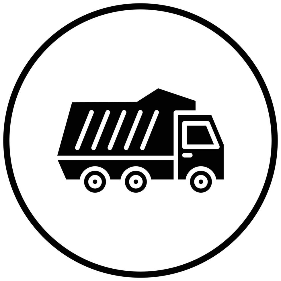 Dump Truck Icon Style vector