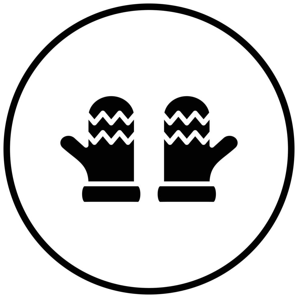 Winter Gloves Icon Style vector