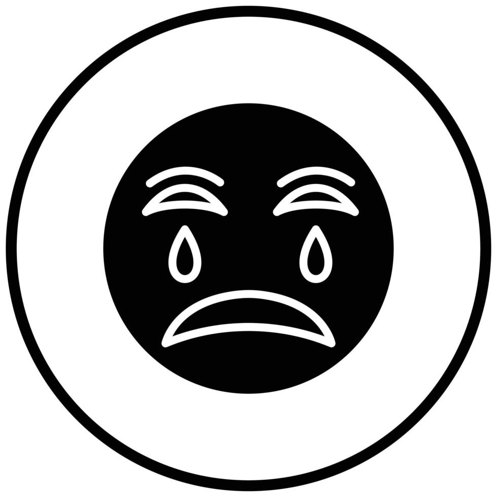 Crying Icon Style vector