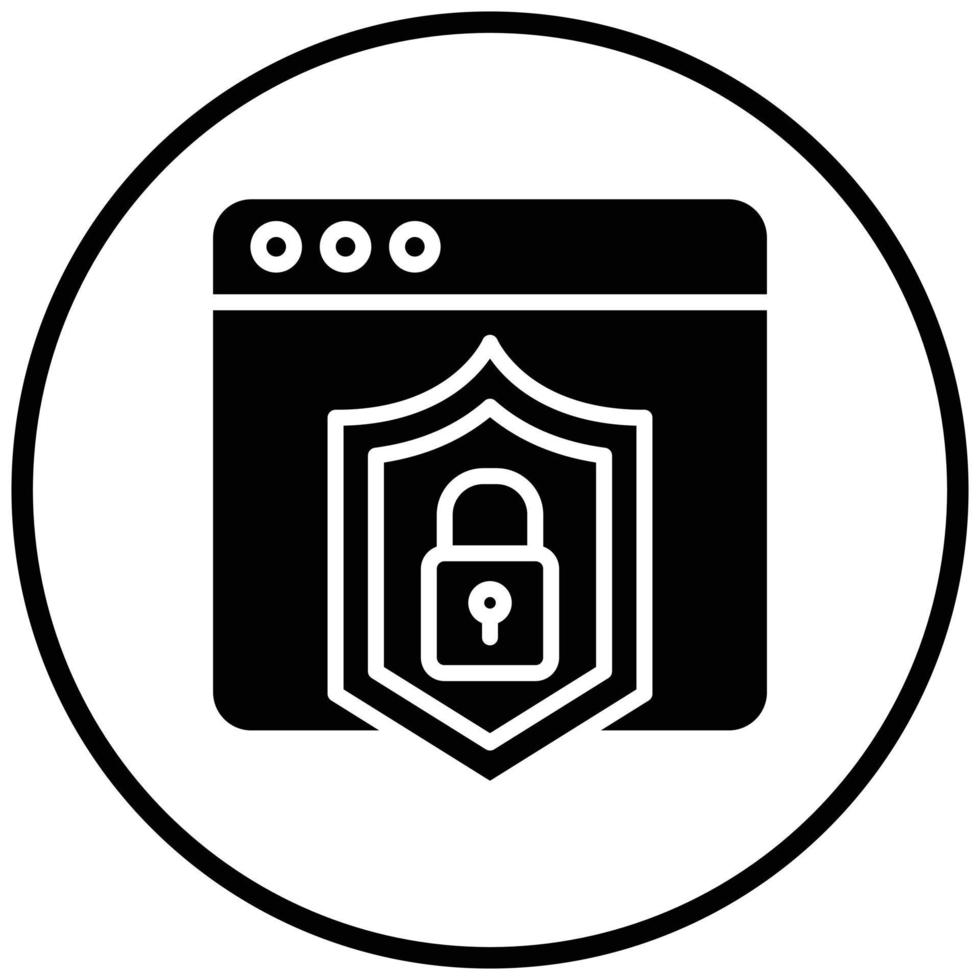 Web Protection Icon Style vector