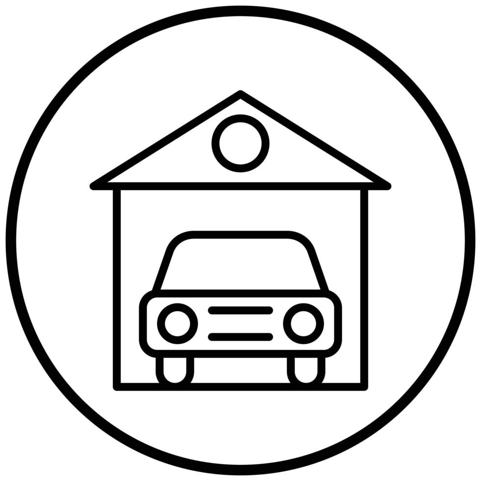 Car Garage Icon Style vector