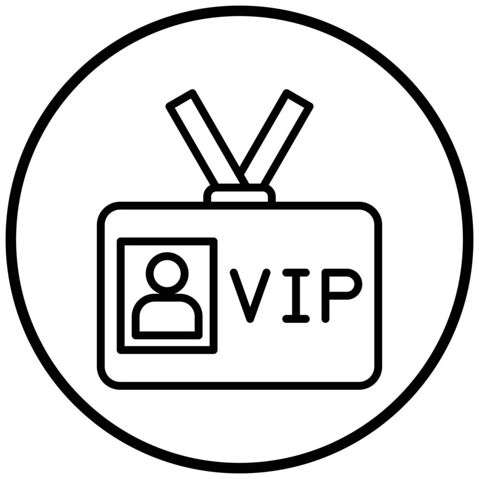 VIP Pass Icon Style vector
