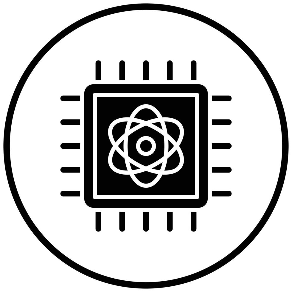 Quantum Computing Icon Style vector