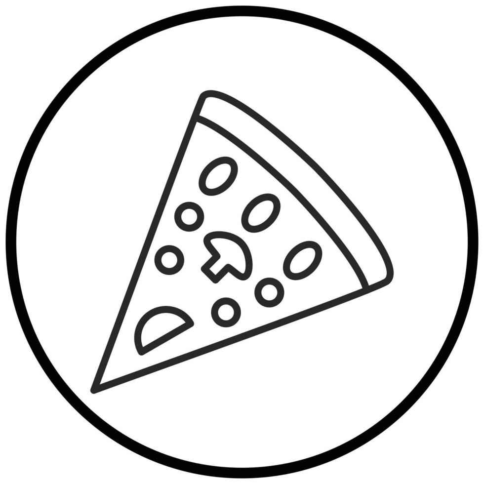 estilo de icono de rebanada de pizza vector