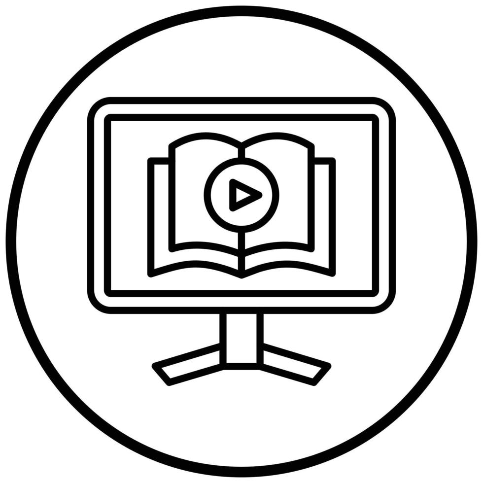 Video Tutorial Icon Style vector