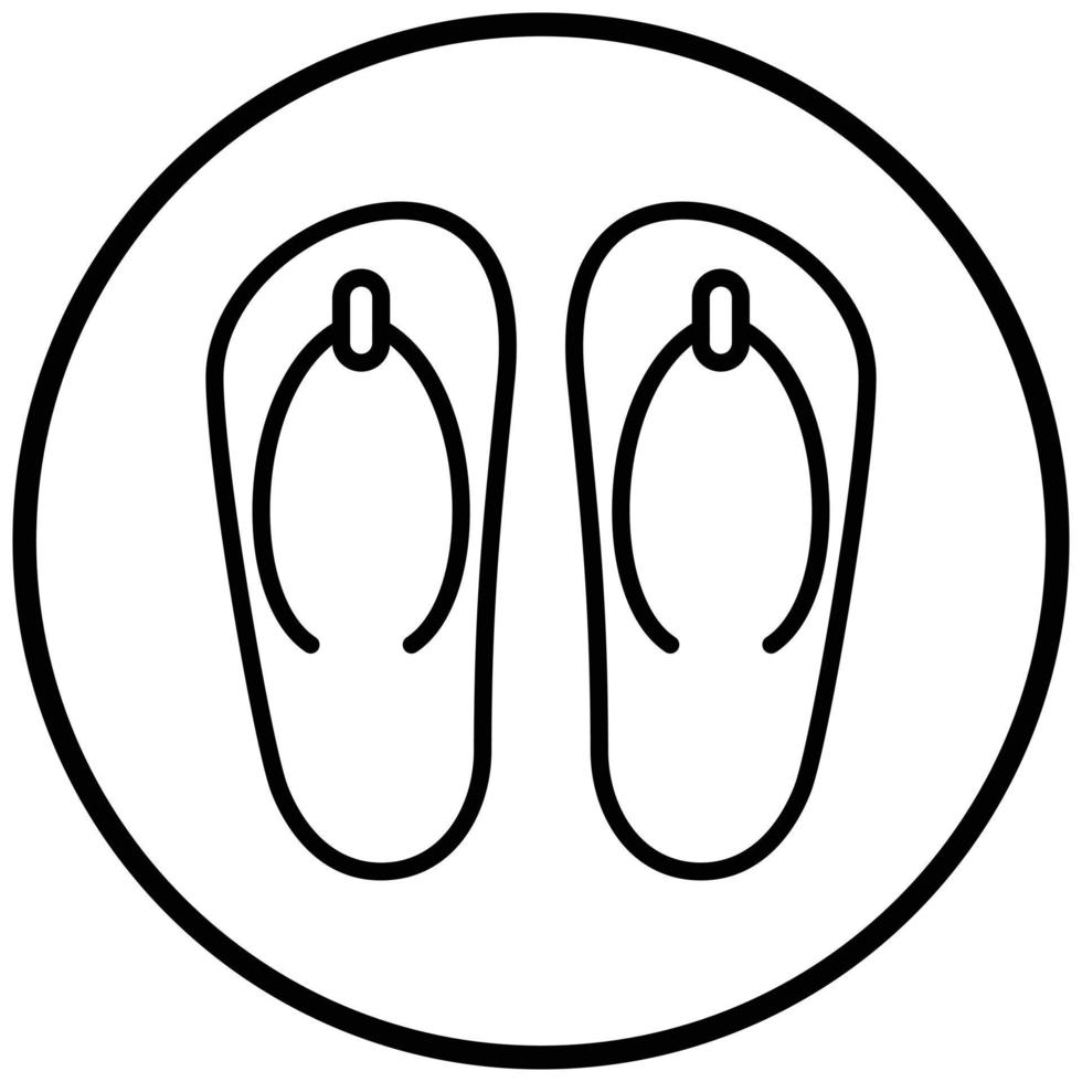 Slippers Icon Style vector