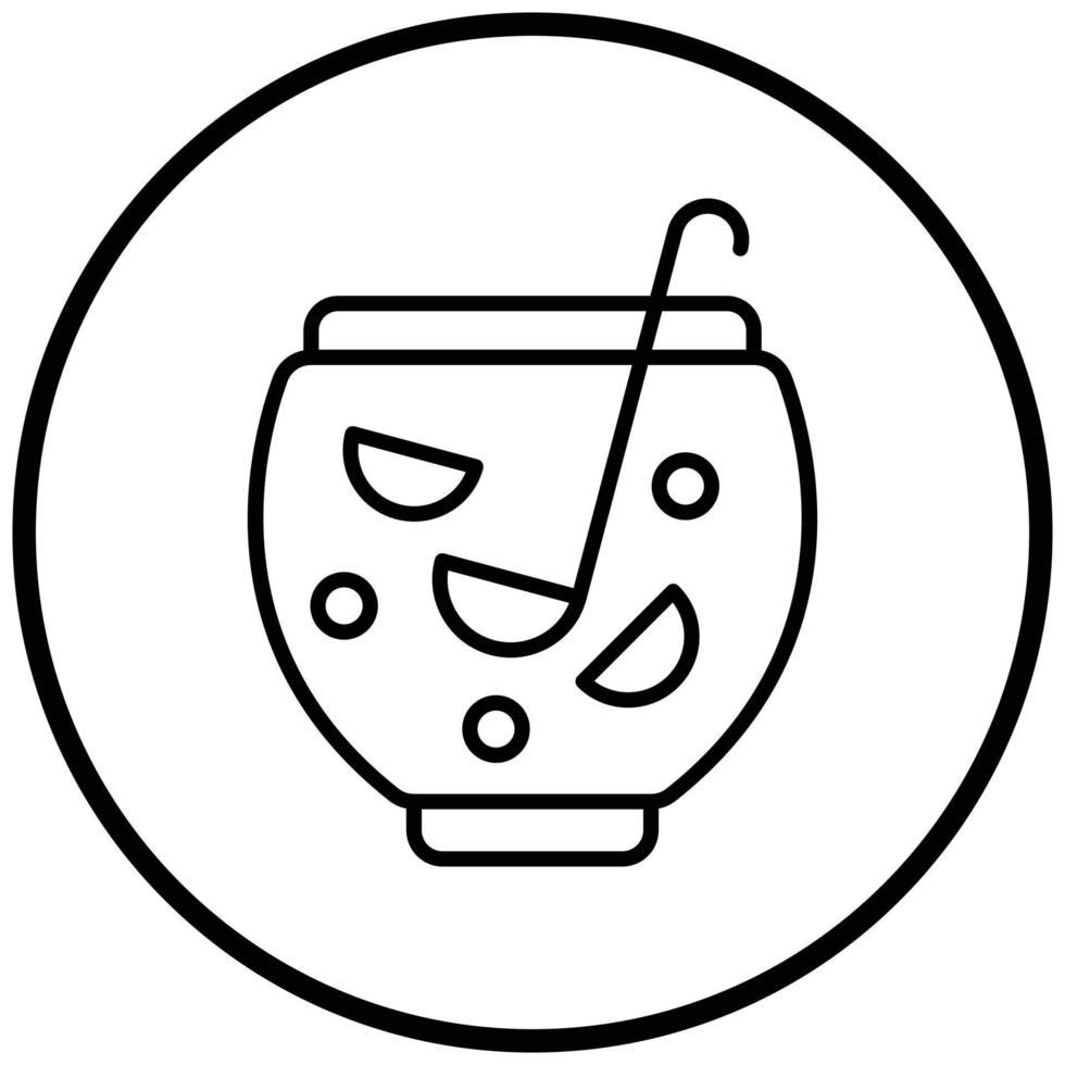 Punch Bowl Icon Style vector