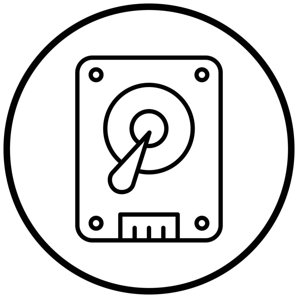Hard Disk Icon Style vector