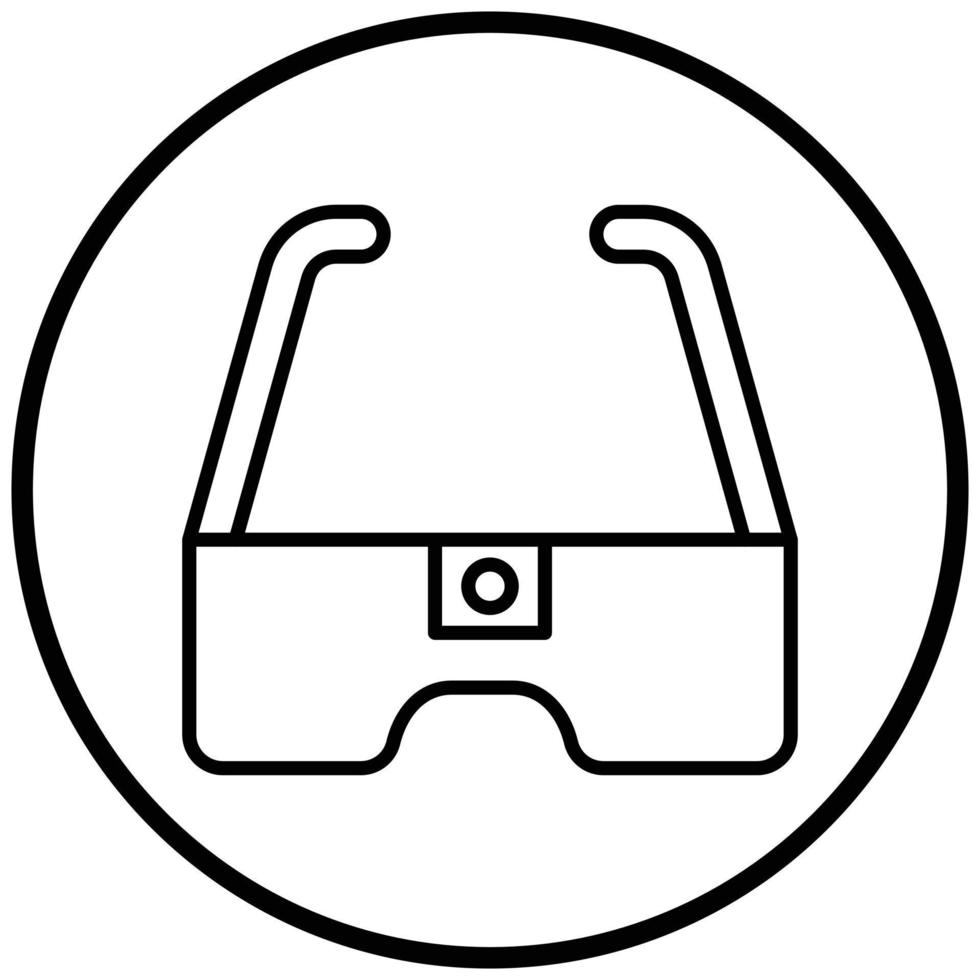 estilo de icono de gafas de cámara vector