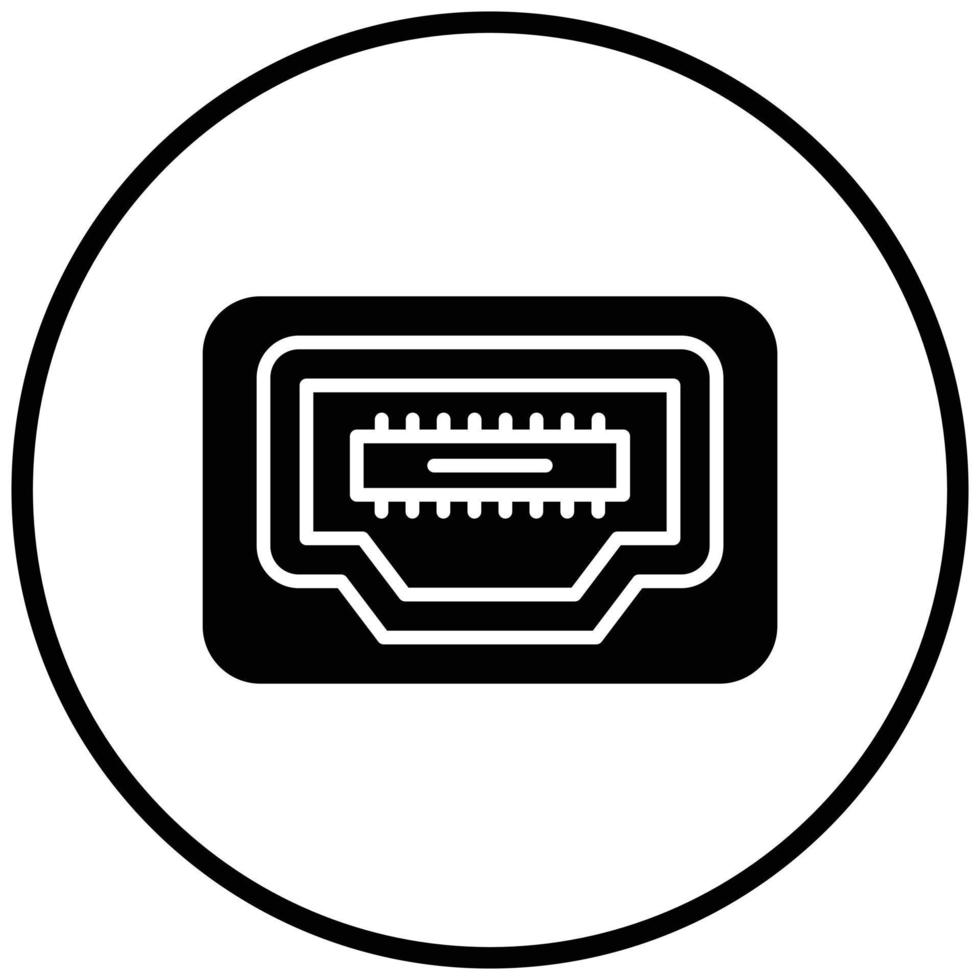 Hdmi Port Icon Style vector