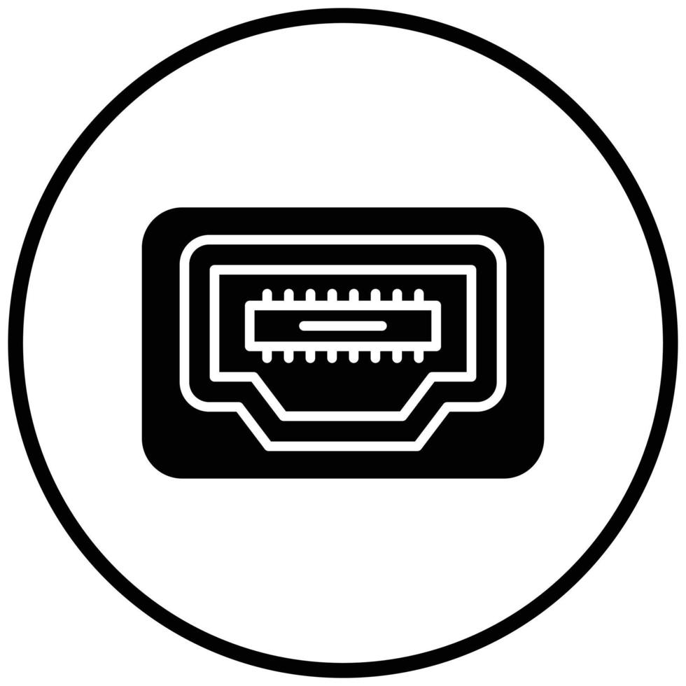 Hdmi Port Icon Style vector