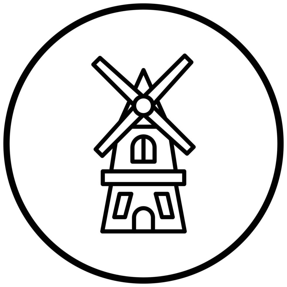 Windmill Icon Style vector