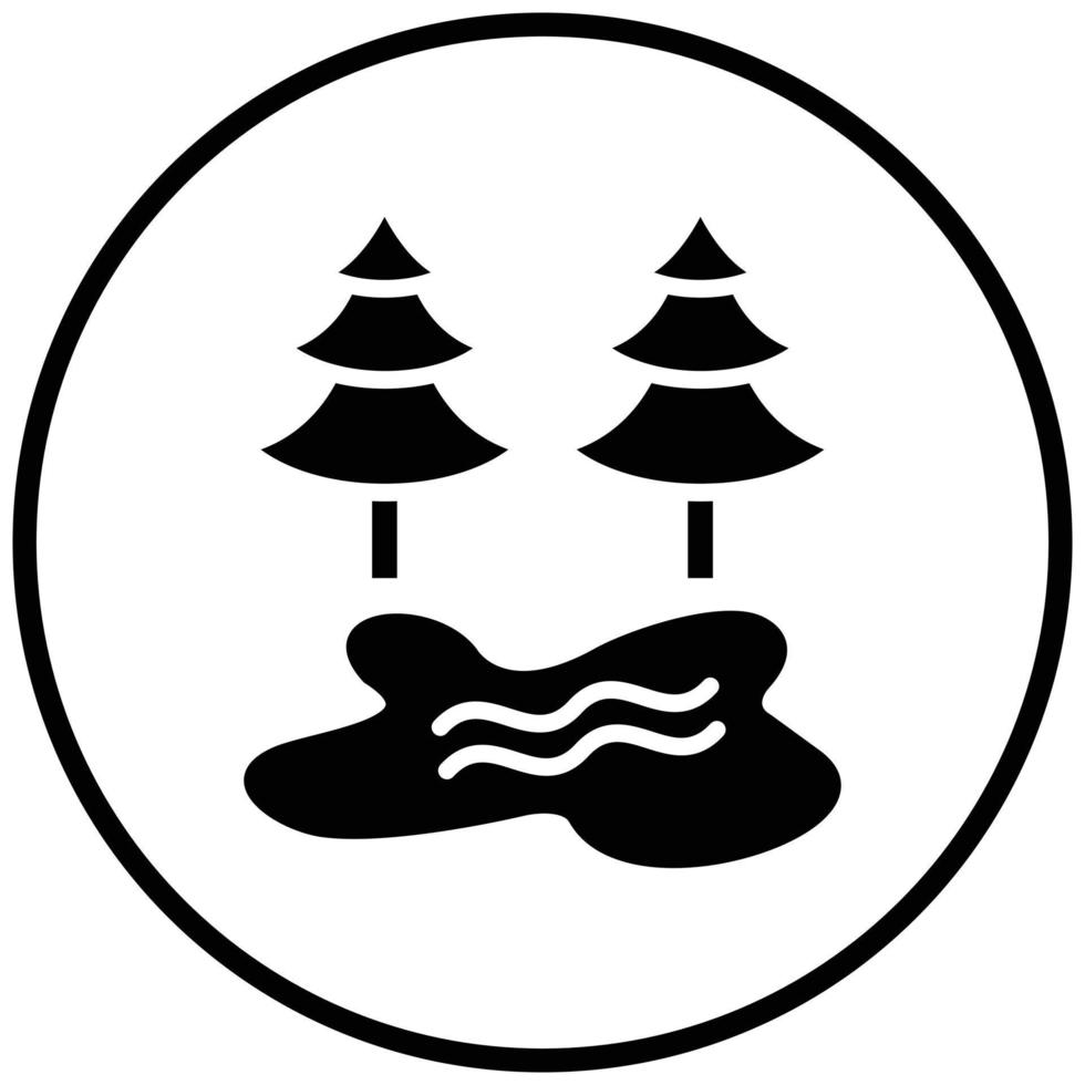 Lake Icon Style vector