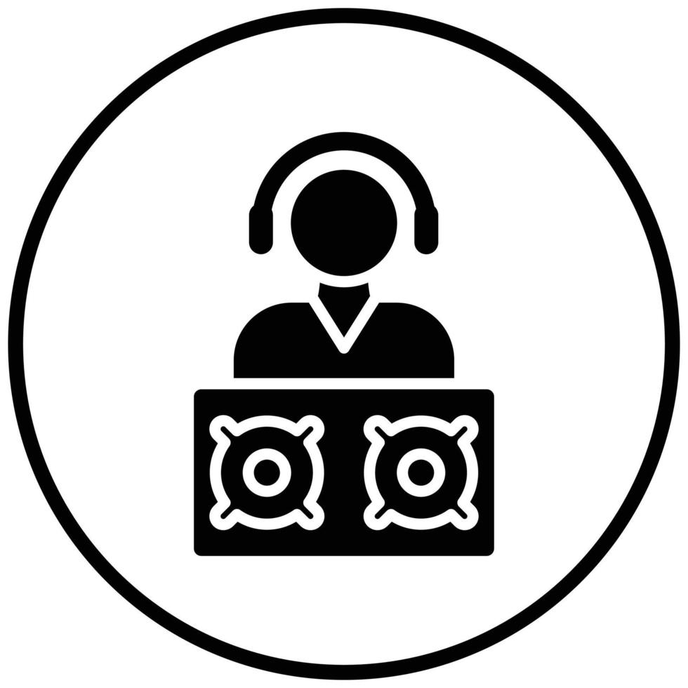 DJ Icon Style vector