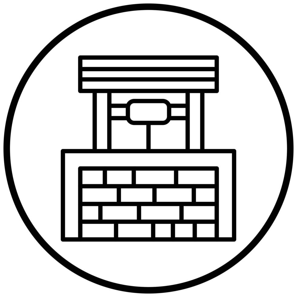 Water Well Icon Style vector