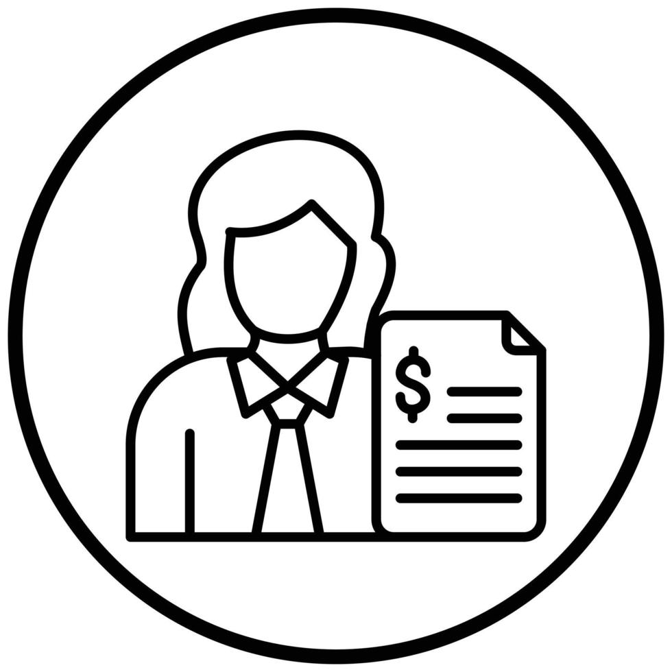 Female Advisor Icon Style vector