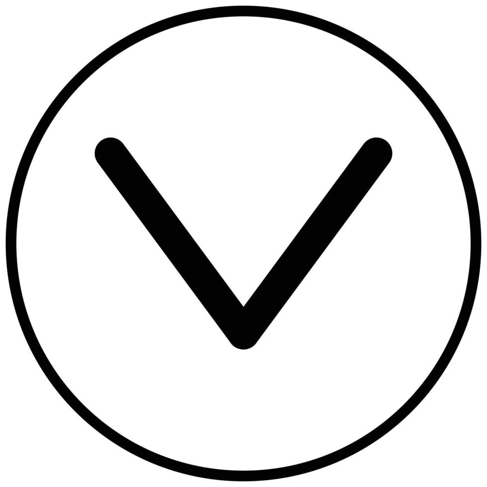Down Chevron Icon Style vector