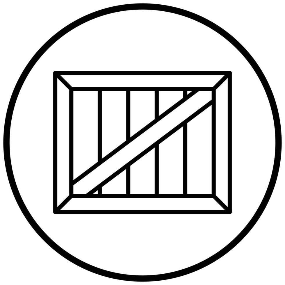 Wooden Box Icon Style vector