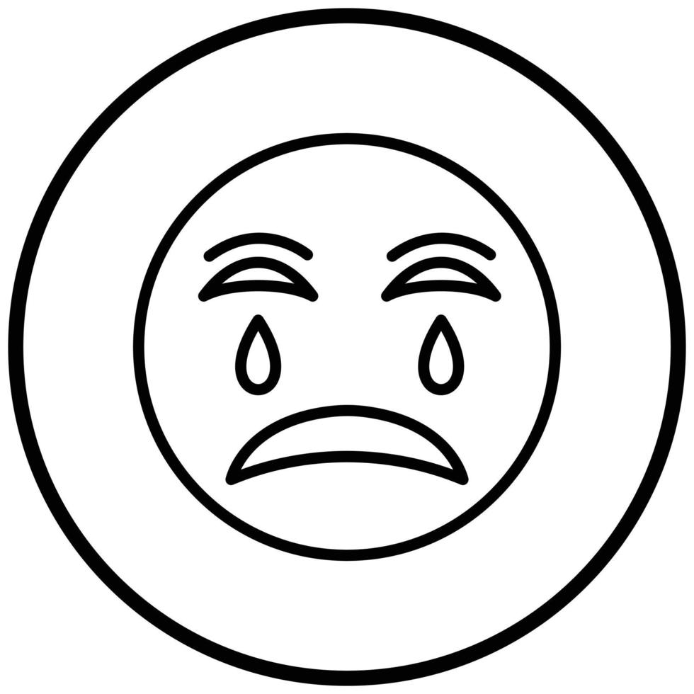 Crying Icon Style vector