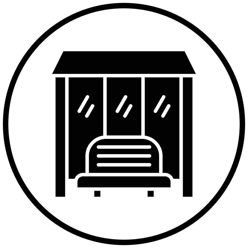 Bus Stop Icon Style vector
