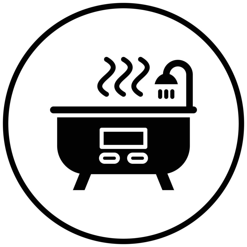 estilo de icono de bañera de hidromasaje vector
